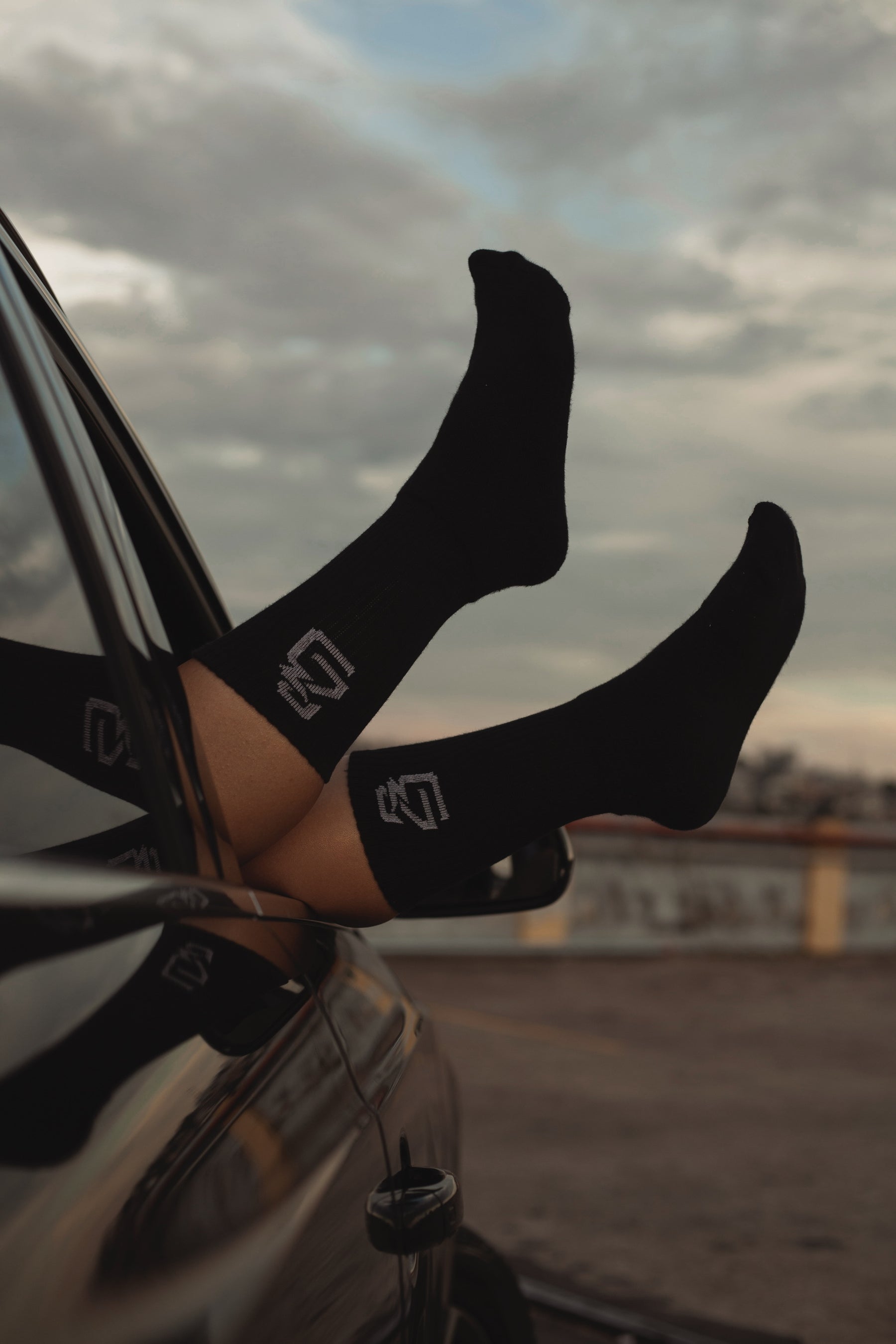 Meia cano alto 23 preta