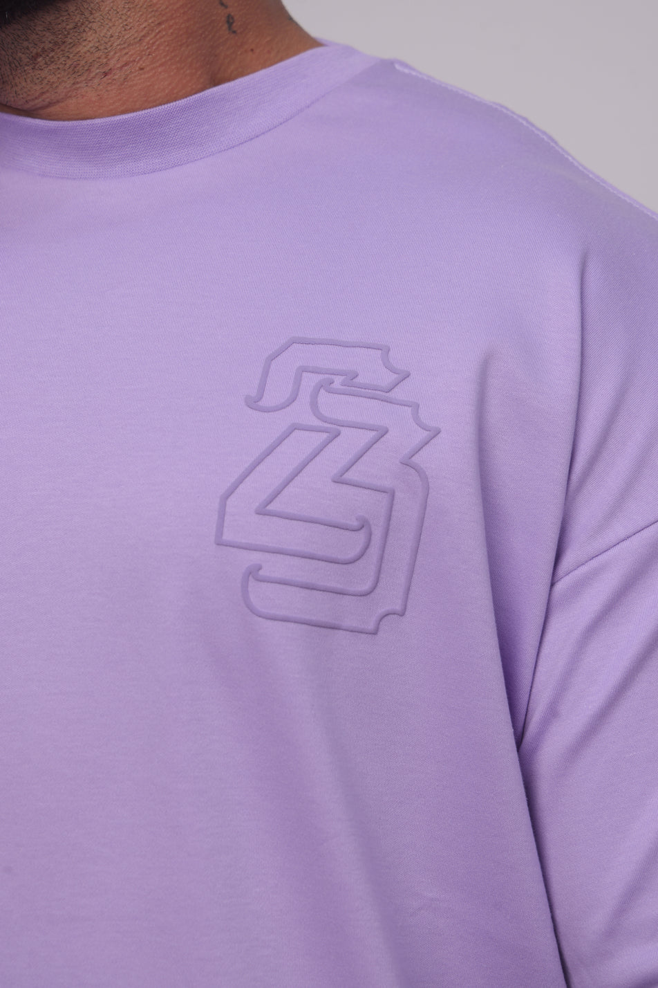 Camiseta oversized 23 puff lilás - 230g