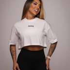 Cropped oversized básico - off-white