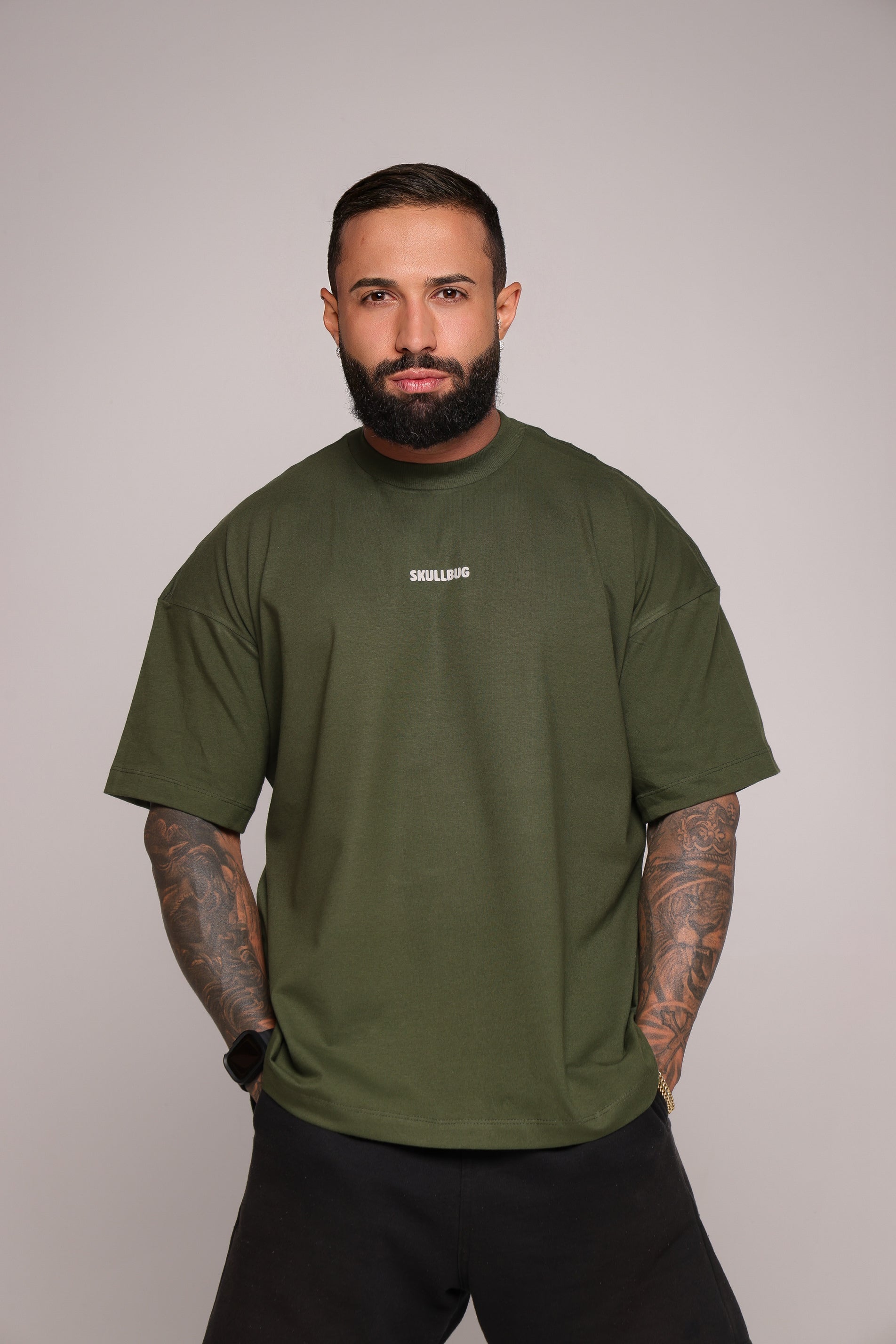 Camiseta oversized "The shape speaks" - verde