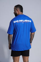 Camiseta oversized BAD INFLUENCE azul - 170g