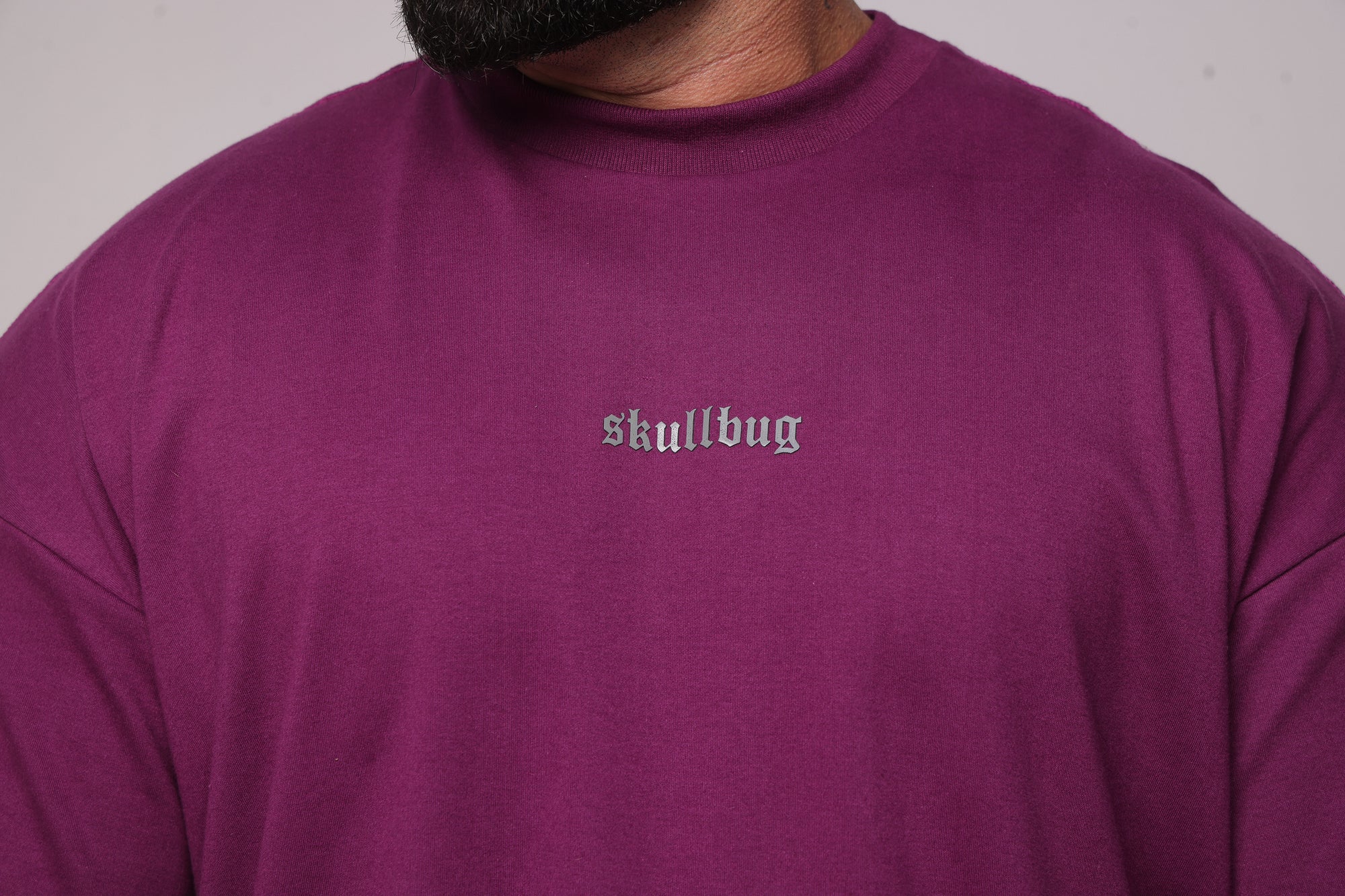 Camiseta oversized básica roxa - 230g