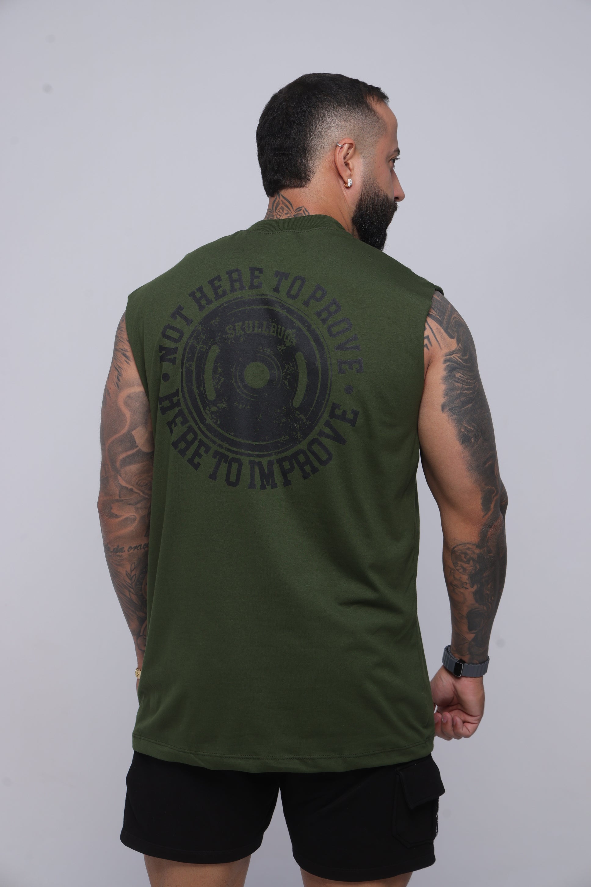 Regata oversized "Not here to prove" verde