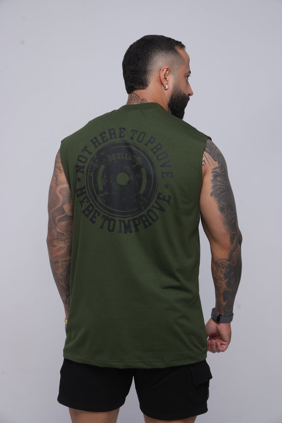 Regata oversized "Not here to prove" verde