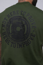 Regata oversized "Not here to prove" verde