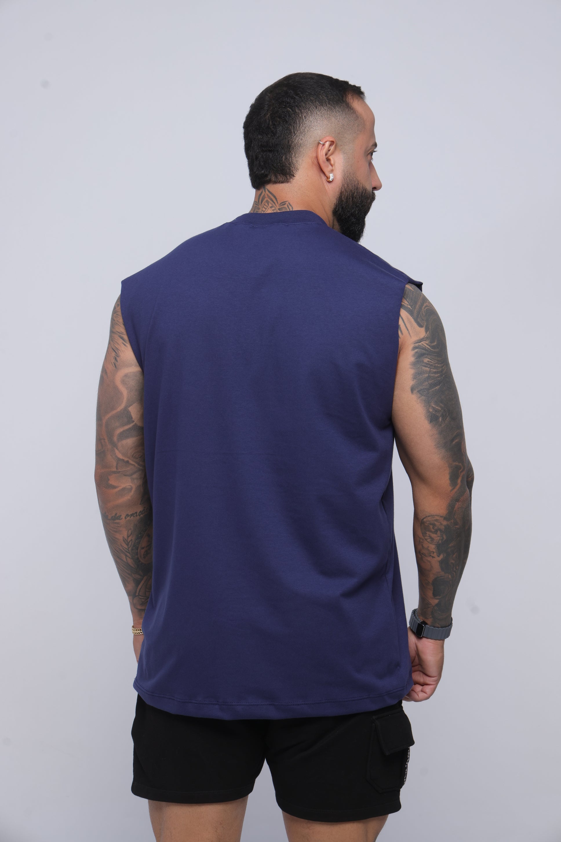 Regata oversized básica azul marinho