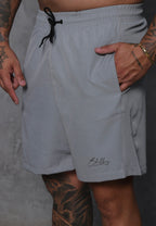 Short Tactel com elastano cinza