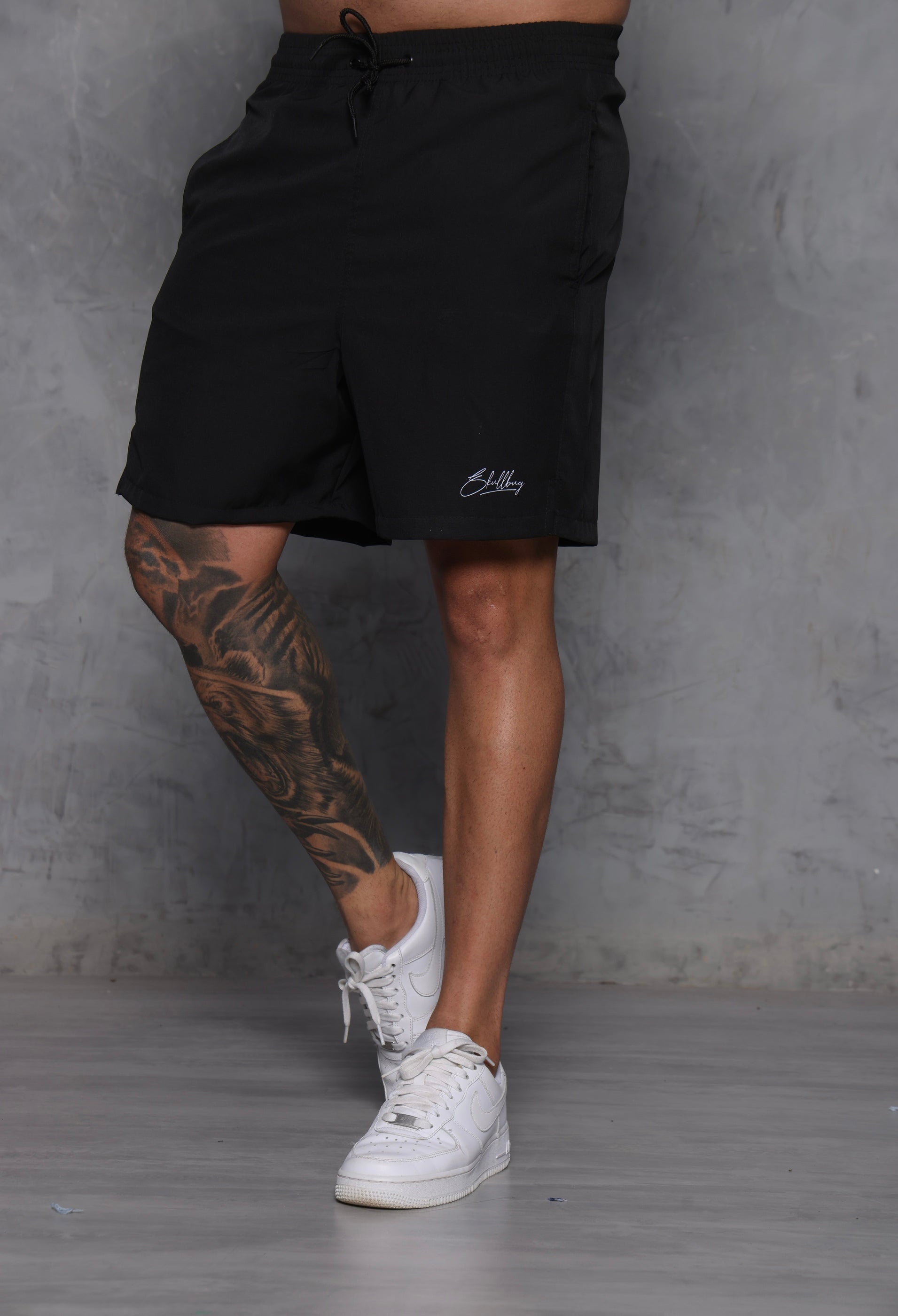 Short Tactel com elastano preto