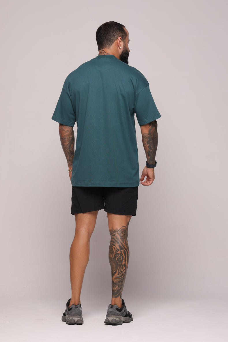 Camiseta oversized "BRASIL" suedine - 240g