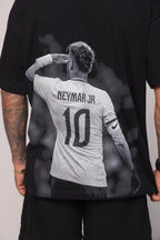 Camiseta oversized "NJ10" - preta