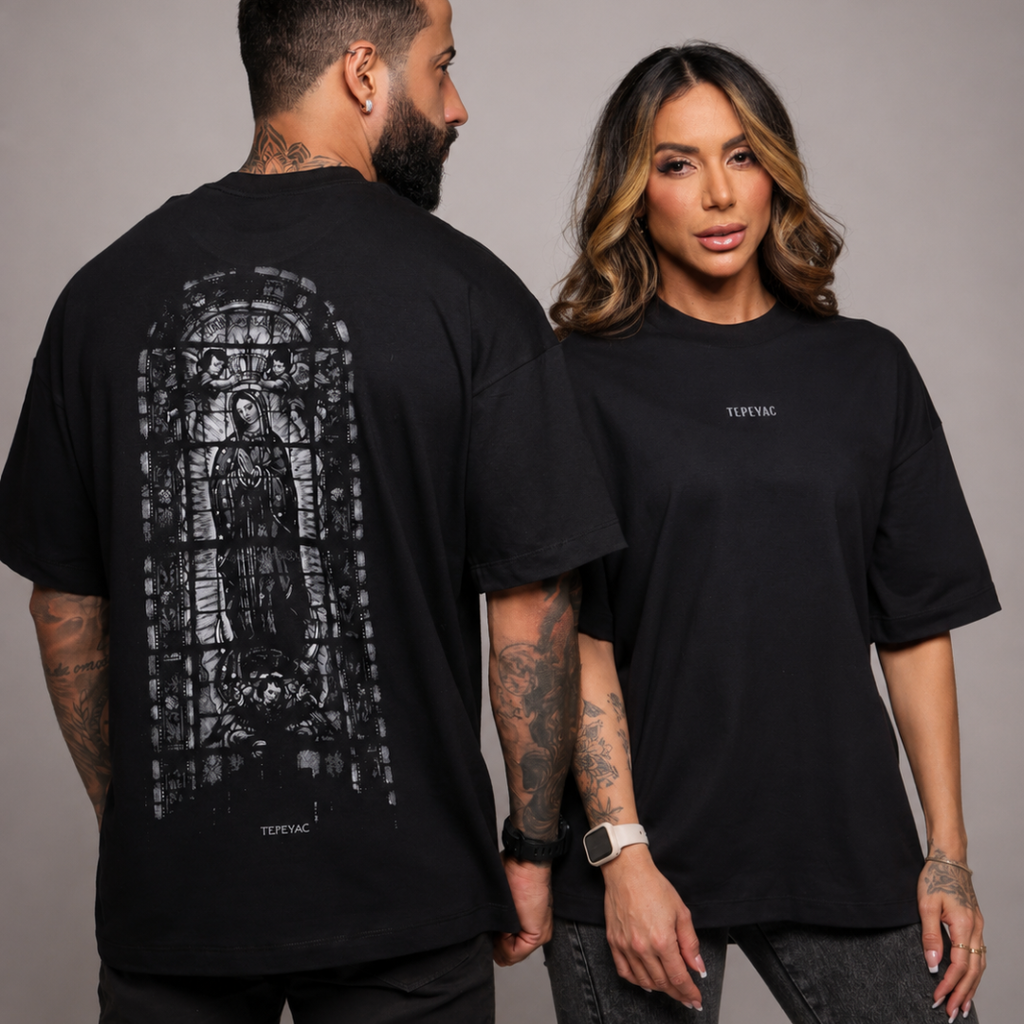 Camiseta oversized "Nsa Guadalupe" - TEPEYAC