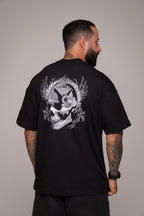 Camiseta oversized "Skull 20kgs" - preta