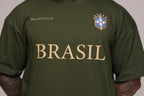 Camiseta oversized "Brasil" confort - verde