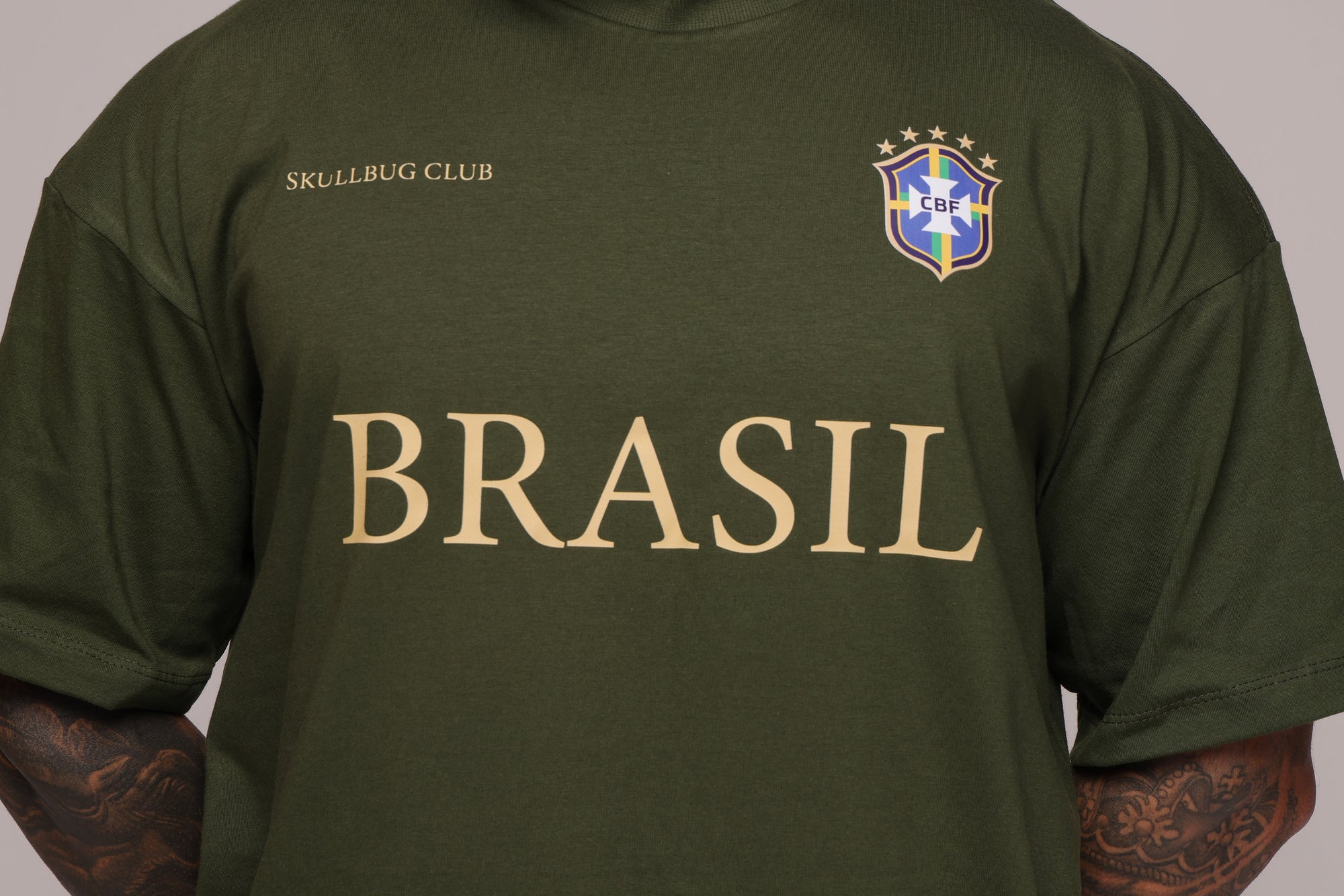 Camiseta oversized "Brasil" confort - verde