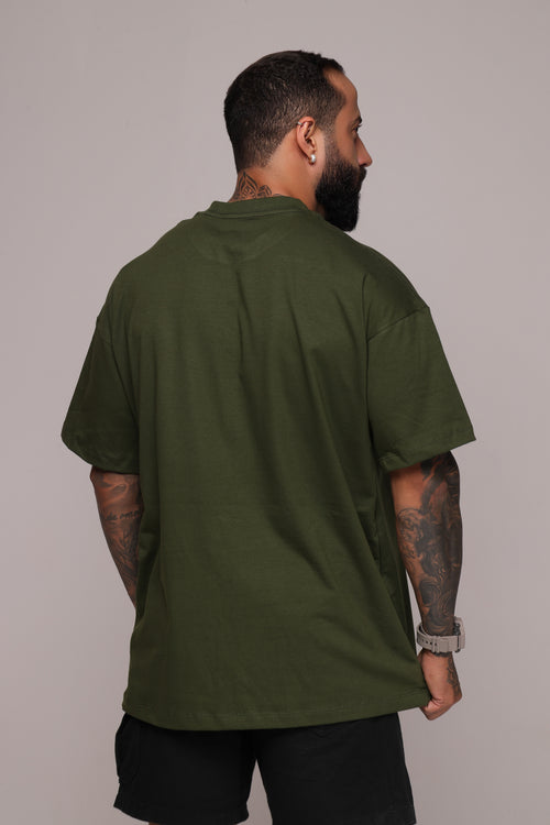 Camiseta oversized "Brasil" confort - verde