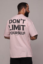 Camiseta oversized "Don´t limit yourself" - rosa