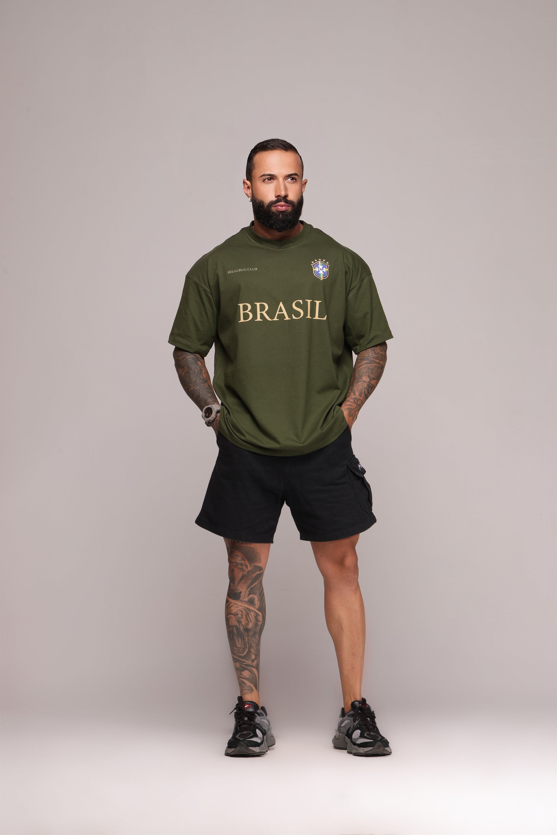 Camiseta oversized "Brasil" confort - verde