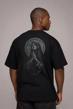 Camiseta oversized "Que sou tua mãe" - preto
