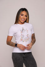 Camiseta babylook "Nsa Senhora" - branca
