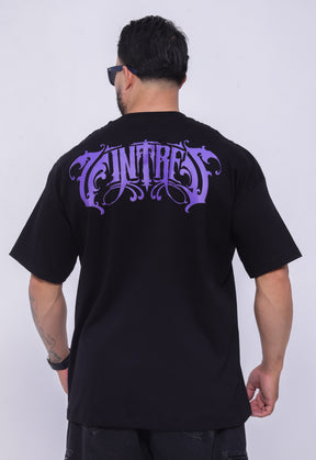 Camiseta oversized VINTTRÊS preta - 230g