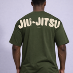 Camiseta oversized "JIU-JITSU giant" - verde