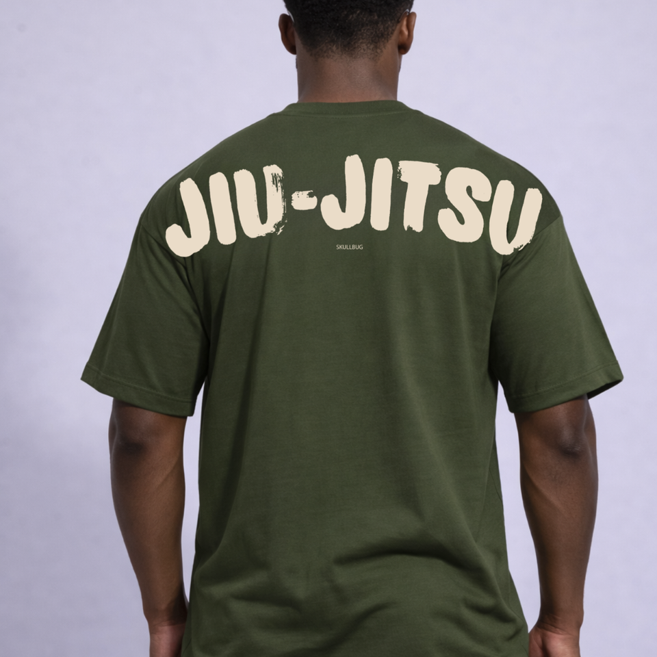 Camiseta oversized "JIU-JITSU giant" - verde