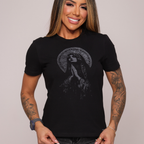 Camiseta babylook "Guadalupe" -  preta