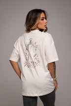 Camiseta oversized "Nossa Senhora" - off-white