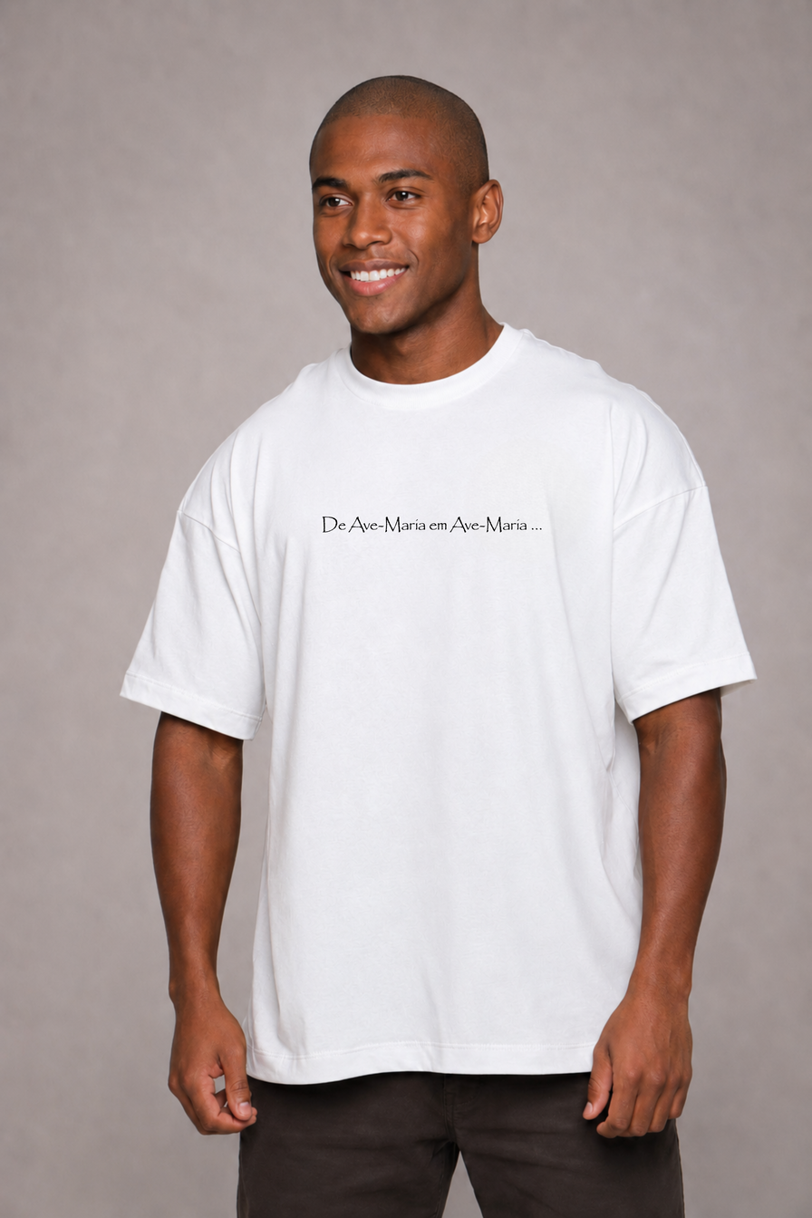 Camiseta oversized "De Ave-Maria" - off-white