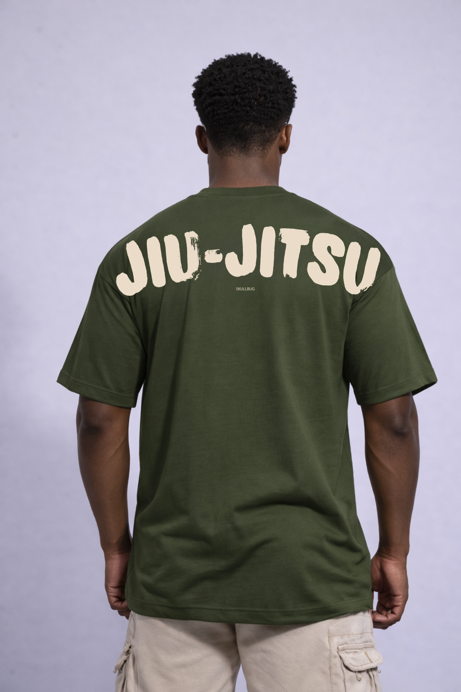 Camiseta oversized "JIU-JITSU giant" - verde