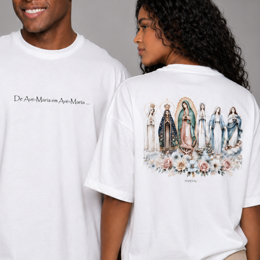 Camiseta oversized "De Ave-Maria" - off-white