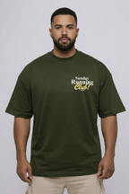 Camiseta oversized "Sunday Running Club" - verde