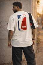 Camiseta oversized "BJJ" - off-white