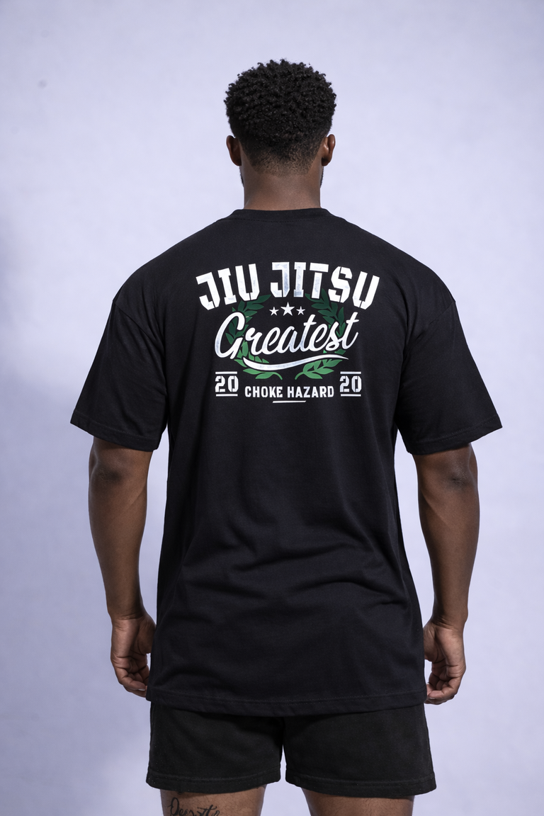 Camiseta oversized "Choke Hazard" - preta