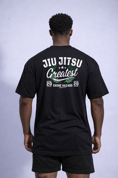 Camiseta oversized "Choke Hazard" - preta