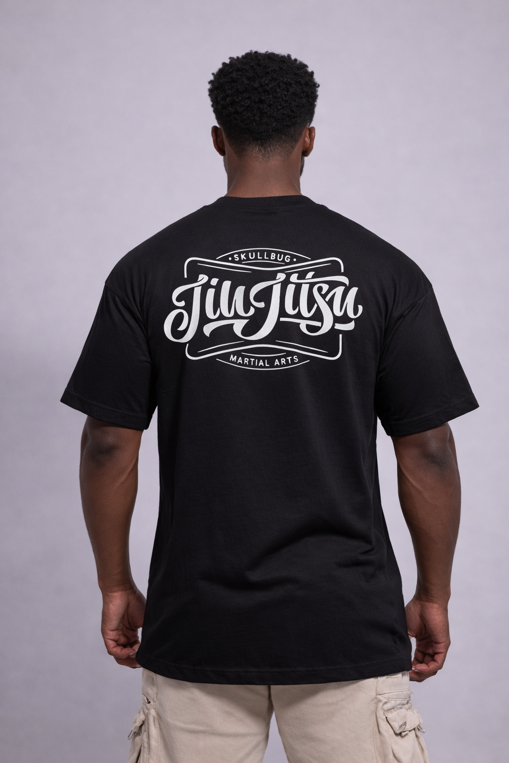 Camiseta oversized "Jiu-jitsu" - preta