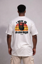 Camiseta oversized "Jiu-jitsu fighter" - off-white