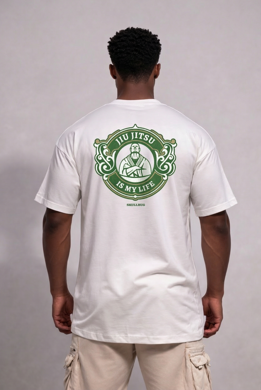 Camiseta oversized mandala - off-white