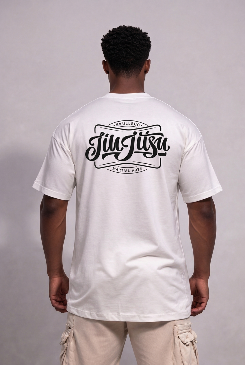 Camiseta oversized "Jiu-jitsu" - off-white