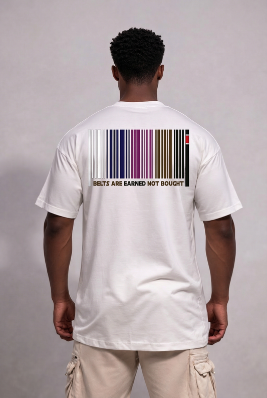 Camiseta oversized "Faixas" - off-white