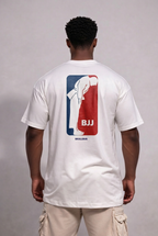 Camiseta oversized "BJJ" - off-white
