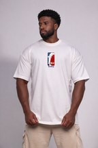 Camiseta oversized "BJJ" - off-white