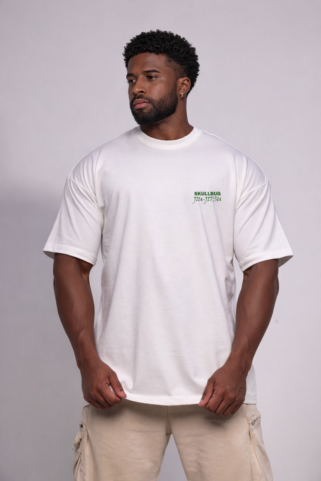 Camiseta oversized mandala - off-white