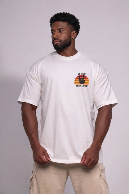 Camiseta oversized "Jiu-jitsu fighter" - off-white