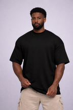 Camiseta oversized básica - preta