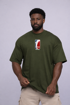 Camiseta overized "BJJ" - verde