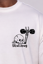 Camiseta oversized "Caveira" - off-white