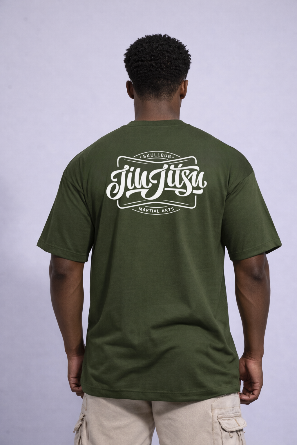Camiseta oversized "Jiu-jitsu" - verde