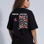 Camiseta oversized "God´s plan" - preta