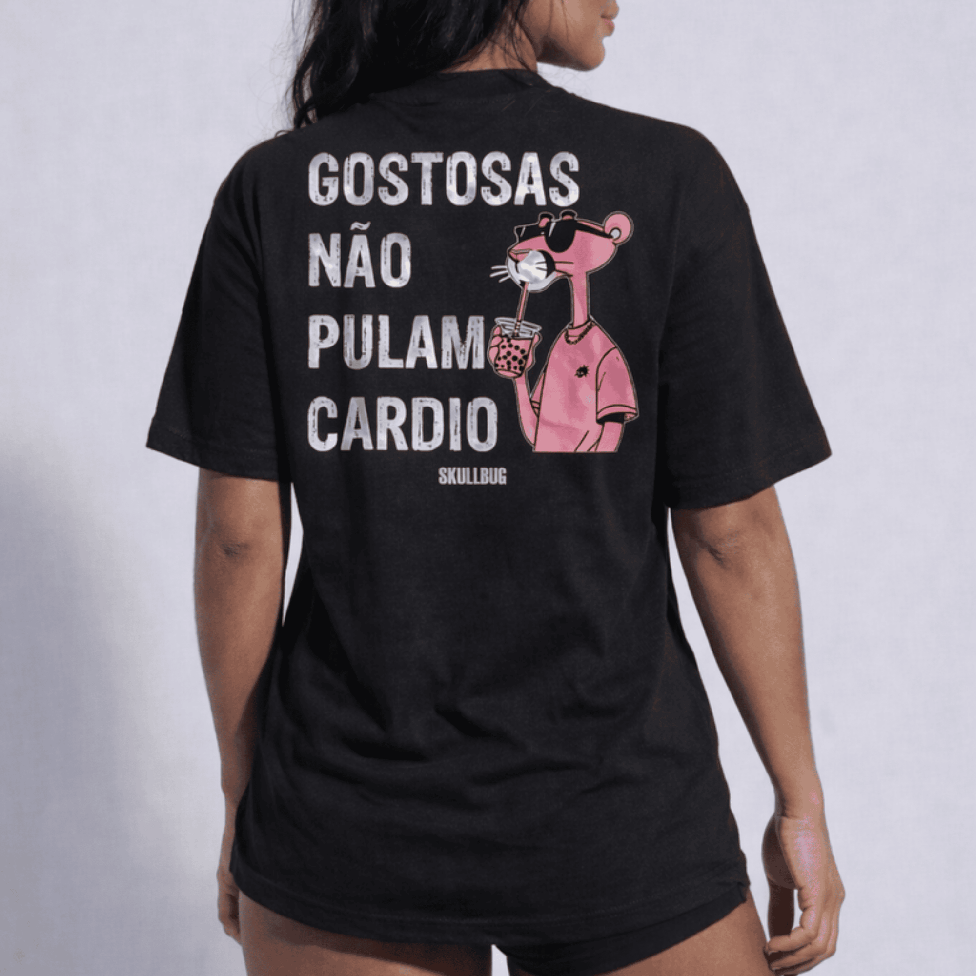 Camiseta oversized "Gostosas" - preta
